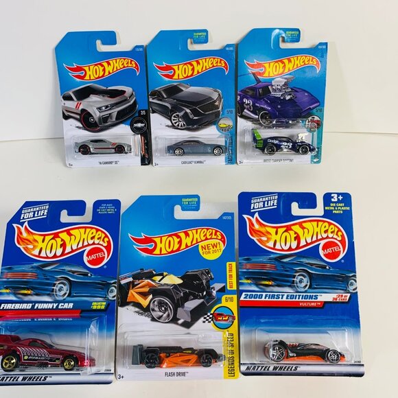Hot Wheels Lot of 6 Die Cast Cars Mattel VTG Funny Tooned Factory Fresh Legends - Picture 15 of 15